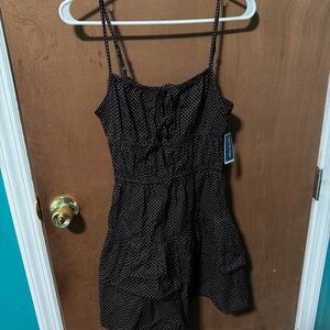 Black Polka Dot Mini Dress